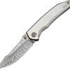 We Knife Co Ltd Ryson Framelock Folding Knife 3.3" Damasteel Gray Titanium