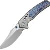 We Knife Co Skynix Bolster Lock Folding Knife 3.75" M390 Gray Titanium