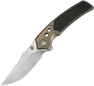 We Knife Co Skynix Bolster Lock Folding Knife M390 Carbon Fiber