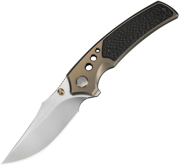 We Knife Co Skynix Bolster Lock Folding Knife M390 Carbon Fiber