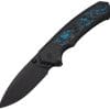We Knife Co Ltd Corwyn Framelock Black/Blue Carbon Fiber
