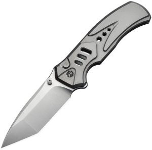 WE240942 We Knife Co Zentron Button Lock Gray Folding Knife M390