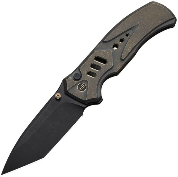 We Knife Co Zentron Button Lock Bronze Folding Knife M390