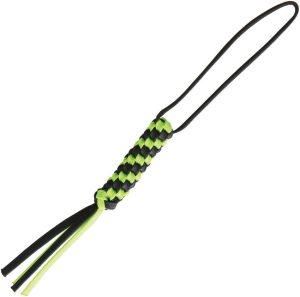 WEA03A We Knife Co Paracord Lanyard Black Green Braided