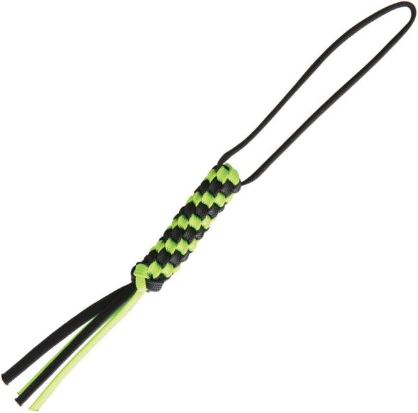 We Knife Co Paracord Lanyard Black Green Braided