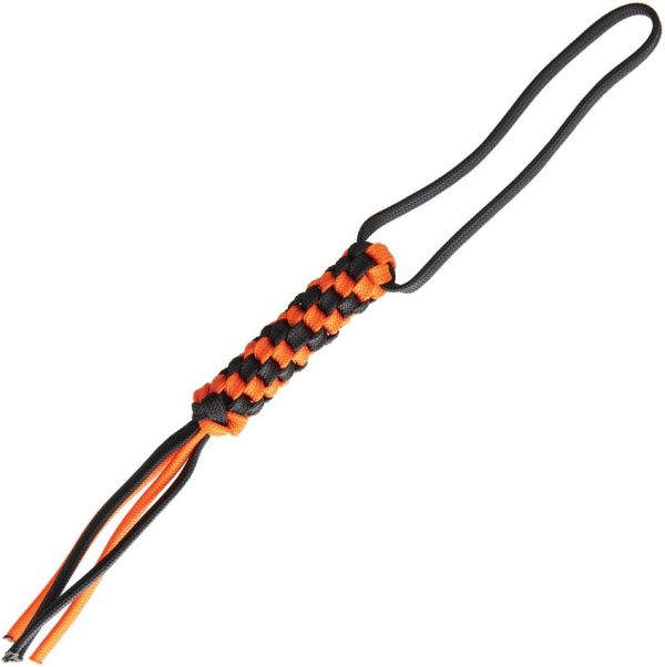 We Knife Co Paracord Lanyard Orange Black 8.25in