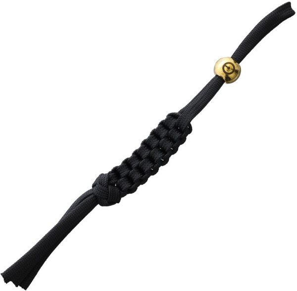 We Knife Co Ltd Black Lanyard - Paracord with Brass Bead