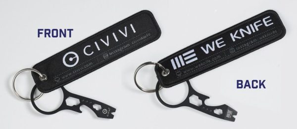 We Knife Co Ltd Pry Bard Flight Tag - Stainless Multi-Tool