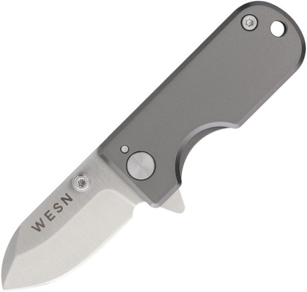 Wesn Goods Microblade Framelock - Gray Titanium D2