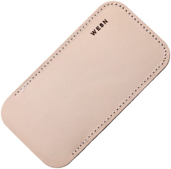 Wesn Goods Pocket Sharpener Sheath - Natural Leather