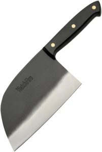 WF4000 WatchFire Serbian Cleaver Fixed Blade 6.75" 7Cr17MoV Black
