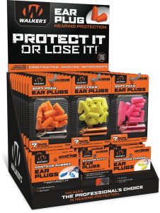 WGE01466 Walker's Ear Plug Display 58 Assorted - Retail Counter
