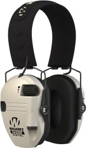 Walker's Digital Razor Electronic Muff White 23dB NRR