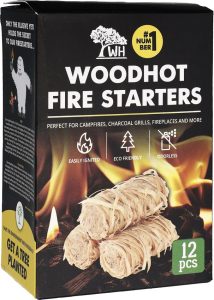 Woodhot Fire Starters Pack of 12 - Natural Firestarters