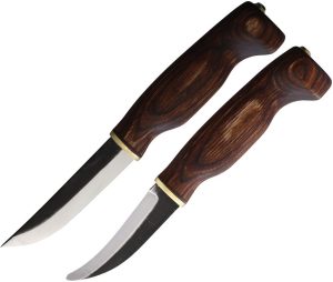 Wood Jewel Fixed Blade Set Carbon Steel Duo