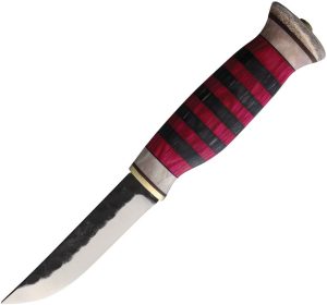 Wood Jewel Fixed Blade Color Stripe Carbon Steel