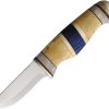 Wood Jewel 8" Fixed Blade Knife, 3.25" Carbon Steel, Curly Birch Handle