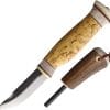 Wood Jewel Fixed Blade Combo Curly Birch w/ Fire Starter