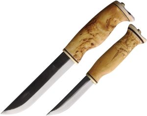 Wood Jewel Big Double Fixed Blade Set Carbon Steel Finland