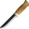 Wood Jewel Bearleuku Fixed Blade Knife Carbon Steel 5.75" Curly Birch