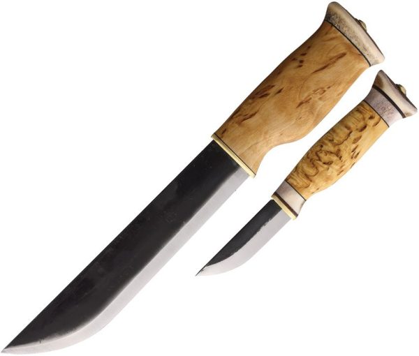 Wood Jewel Big Double Fixed Blade Set Carbon Steel Finland