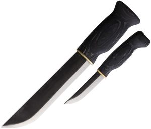 Wood Jewel Big Double Fixed Blade Set Black