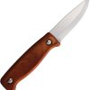 Wood Jewel Pukari Fixed Blade Knife 3.75" Stainless Orange w/ Sheath
