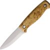 Wood Jewel Pukari Fixed Blade Knife 3.75" Stainless w/ Sheath
