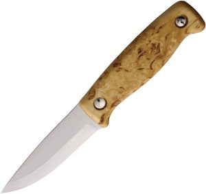 Wood Jewel Pukari Fixed Blade Stainless Steel Knife Leather Sheath