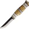 Wood Jewel Willow Grouse Fixed Blade Knife 3.75" Carbon Steel