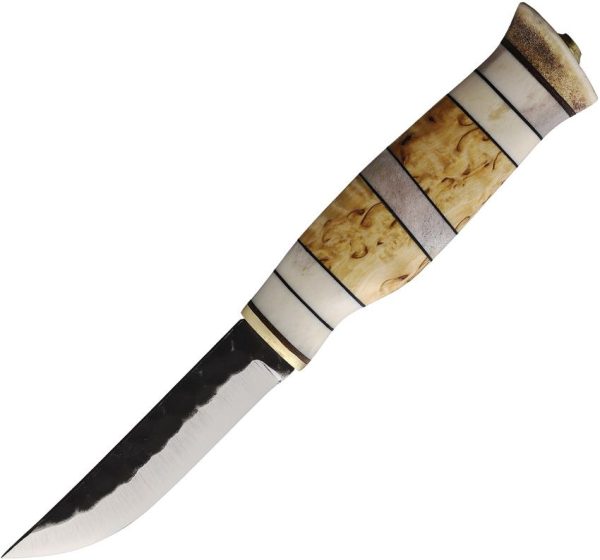 Wood Jewel Willow Grouse Fixed Blade Knife Carbon Steel Finland