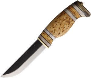 Wood Jewel Fixed Blade Carbon Steel Knife Reindeer Horn Handle