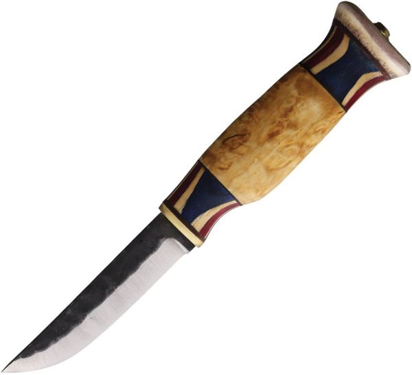 Wood Jewel Fixed Blade Carbon Steel Knife Finnish Birch Handle