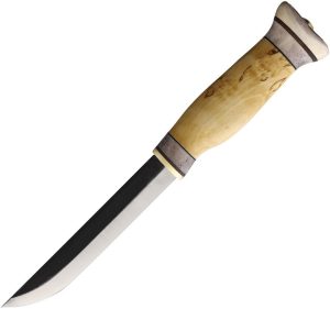 Wood Jewel Vuolu 13 Fixed Blade Carbon Steel Curly Birch