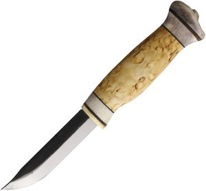 Wood Jewel Vuolu Fixed Blade Carbon Steel Curly Birch