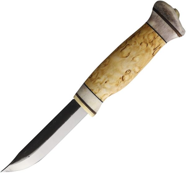 Wood Jewel Vuolu Fixed Blade Carbon Steel Curly Birch