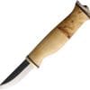 Wood Jewel Little Fixed Blade Curly Birch Carbon Steel w/ Sheath