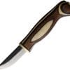 Wood Jewel Fixed Blade Zebra Carbon Steel Knife with Sheath
