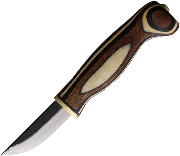 Wood Jewel Fixed Blade Zebra Carbon Steel Hunting Knife Sheath