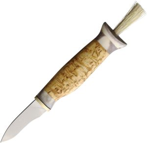 Wood Jewel Mushroom Knife Fixed Blade Birch Handle Finland