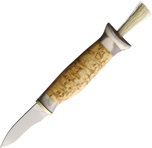 Wood Jewel Mushroom Knife Fixed Blade Birch Handle Finland