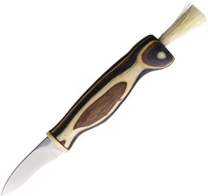 Wood Jewel Mushroom Knife Zebra Wood Mirror Finish