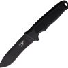 Waffentechnik Buddy I Fixed Blade Knife 4.25" Black w/ Kydex Sheath