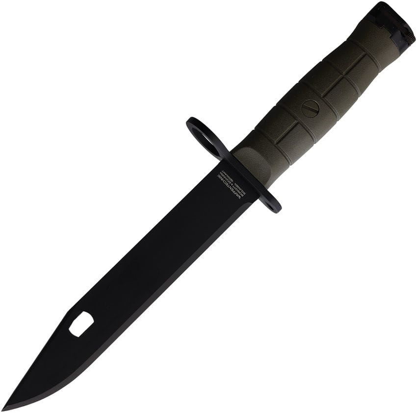 Waffentechnik B2K Combat Knife 7.13" 440A Black Fixed Blade w/ Sheath