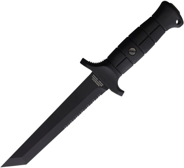 Waffentechnik Combat Knife - 440A Serrated Tanto Blade