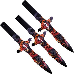 Toro Knives Grito Throwing Knives Fire - Set of 3