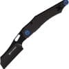 WLMDB23PVD Willumsen Copenhagen Deamon Barber Linerlock Folding Knife Black G10