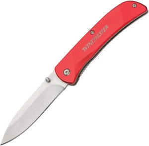 WN6220040W Winchester Linerlock Aluminum Red - Pocket Clip