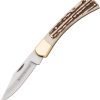 Winchester Large Lockback Folding Knife Imitation Stag 3.75in