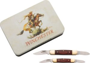Winchester Stockman Combo Two-Knife Set with Tin